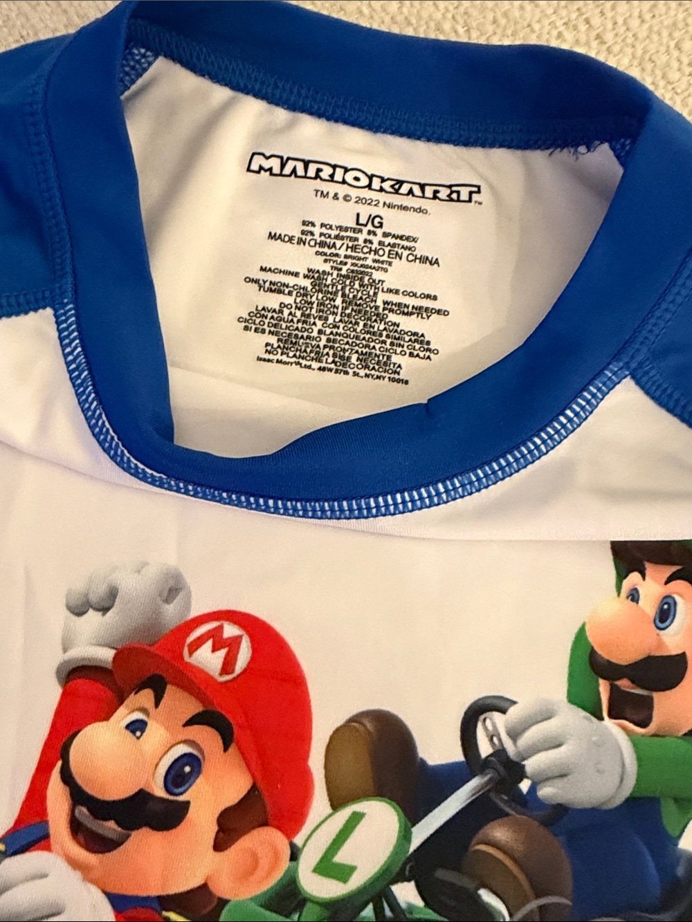 Nintendo Mario Kart Boys Swim Set - Blue/White/Green - Picture 6 of 8